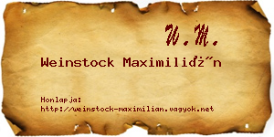 Weinstock Maximilián névjegykártya